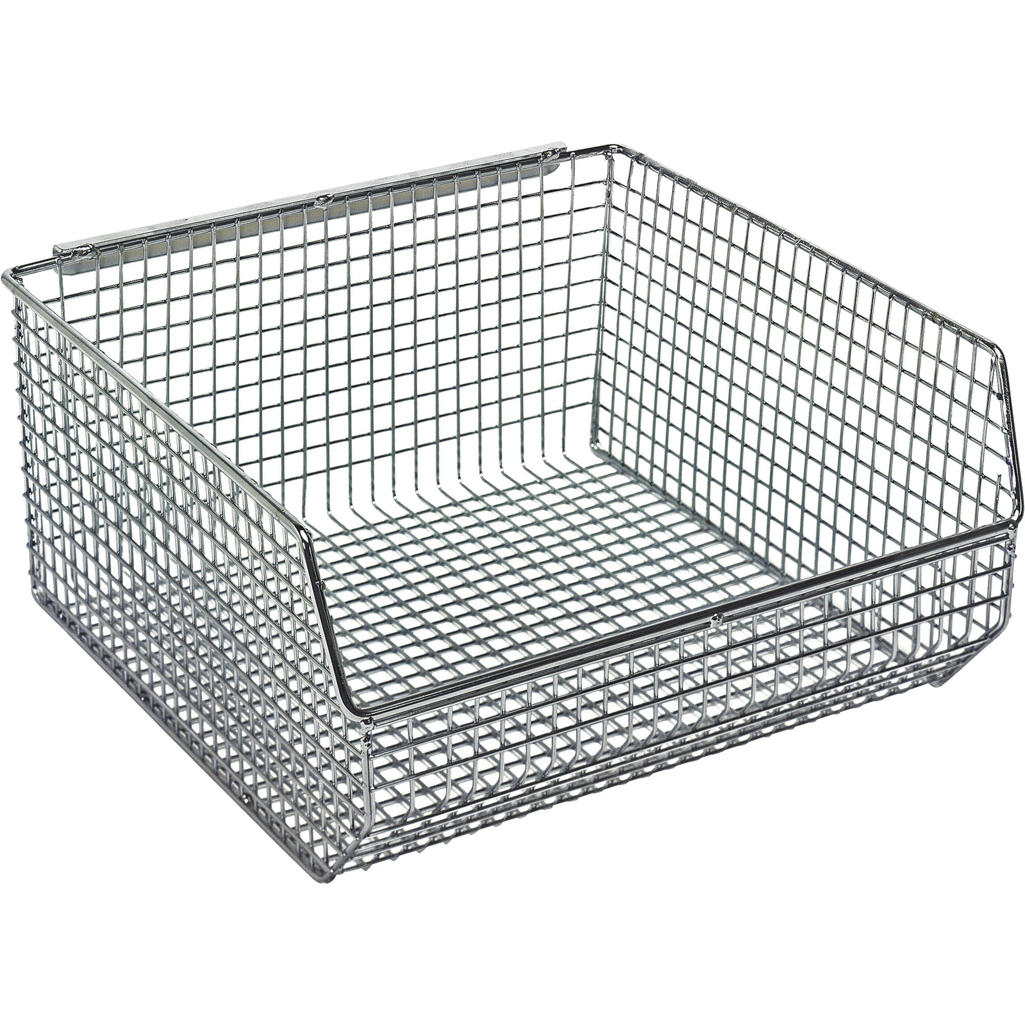 Quantum Wire Mesh Hanging/Stacking Bins,  11in.W x 10 3/4in.D x 5in.H, Pack of 10, Model# QMB535CCS
